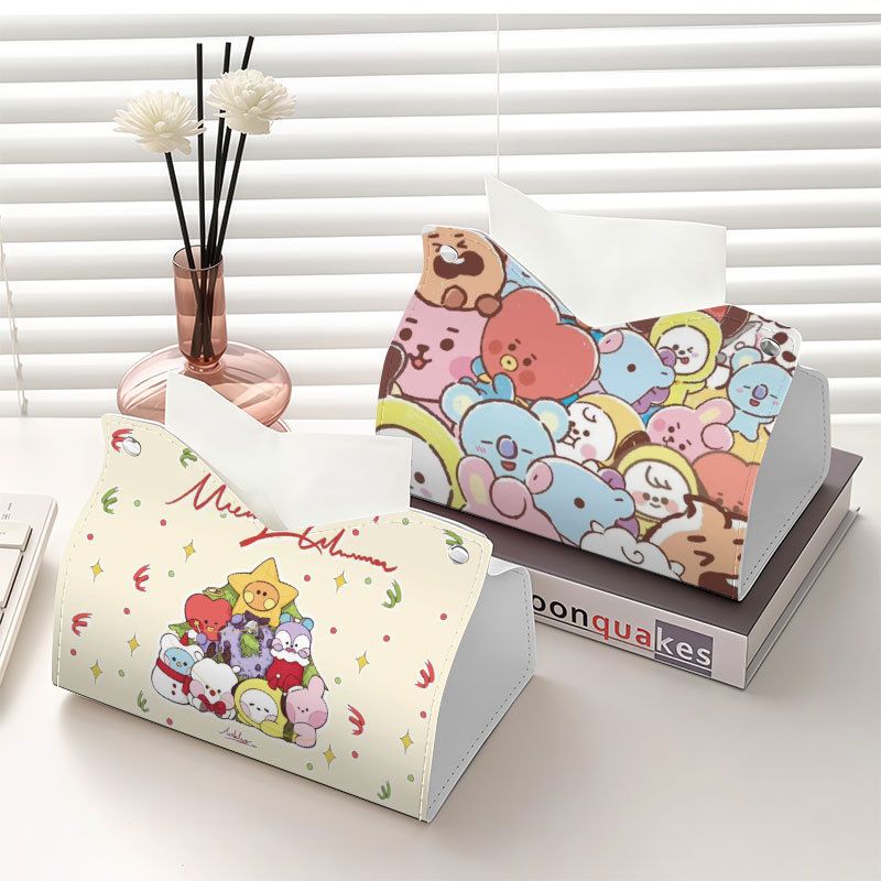 Home Bathroom Equipment - Kotak tisu bertema idola BT21 dengan