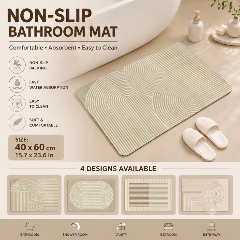Non Slip Bath Mat - Keset Kamar Mandi Diatomite Cepat Kering,