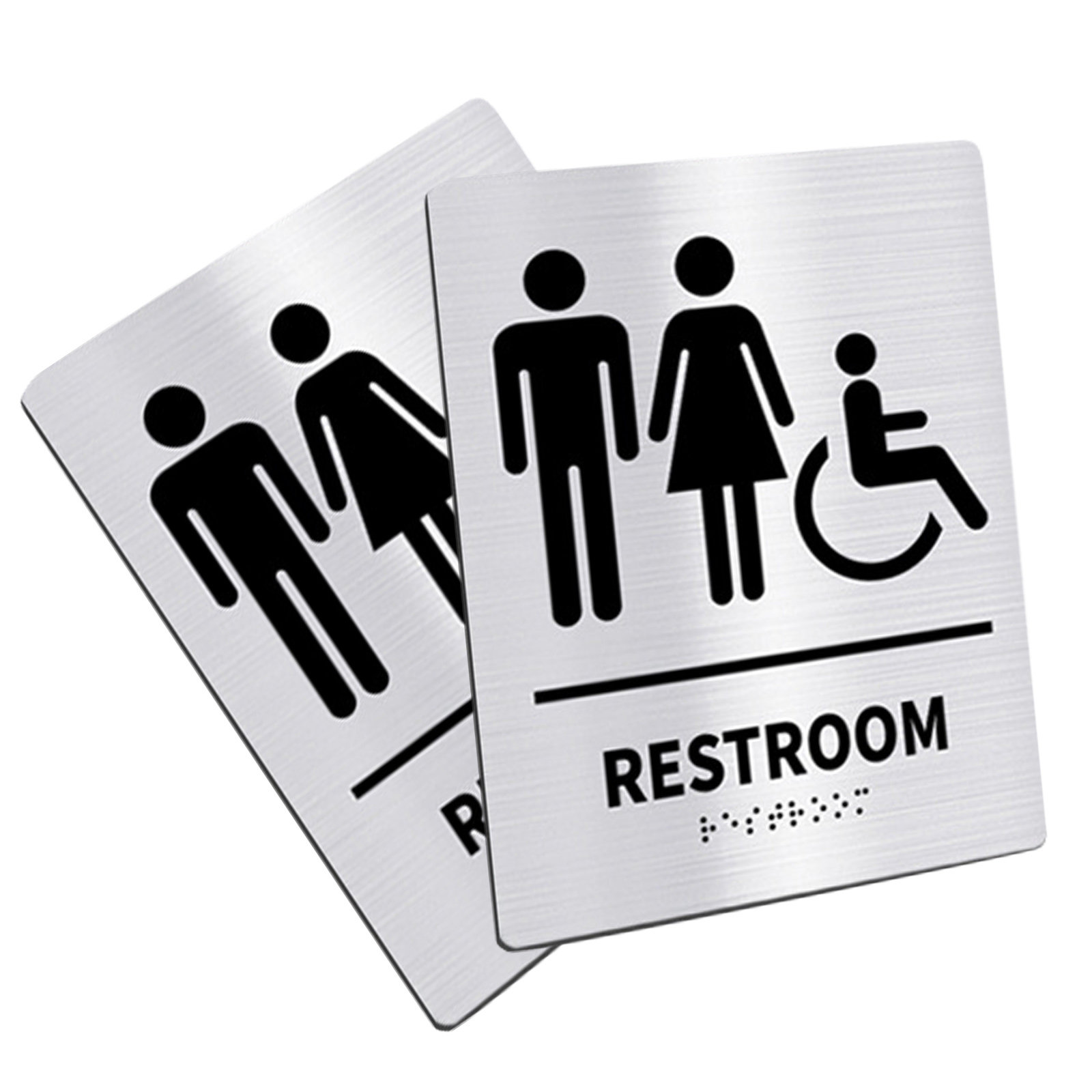 Home Bathroom Door - 2 Buah Papan Tanda Toilet Stainless