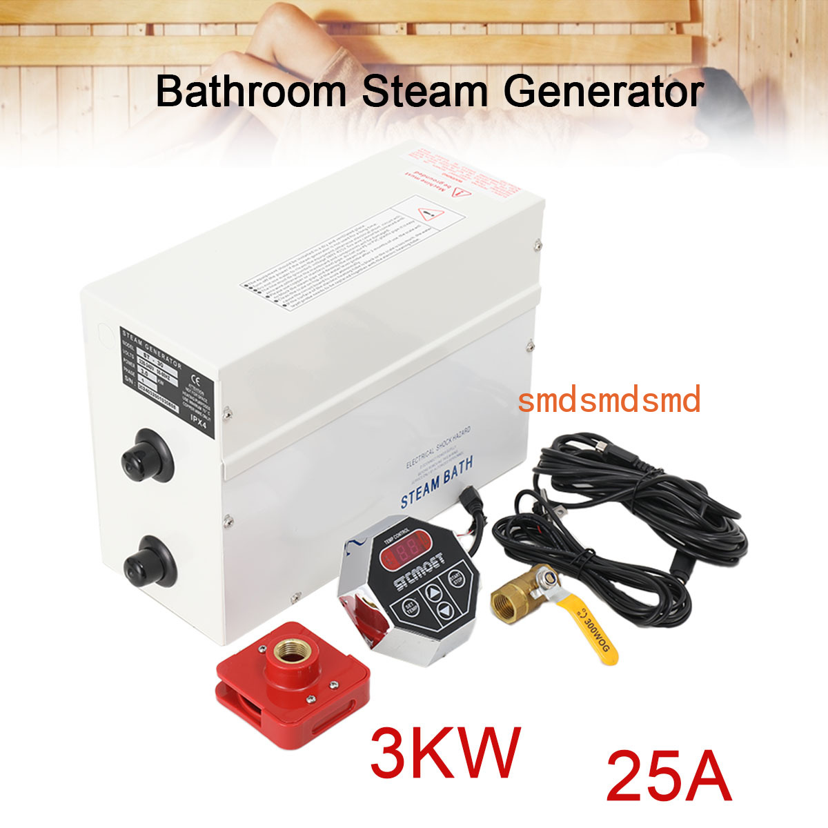 Home Bathroom With Sauna - Generator Uap 3KW Mesin Uap Rumah