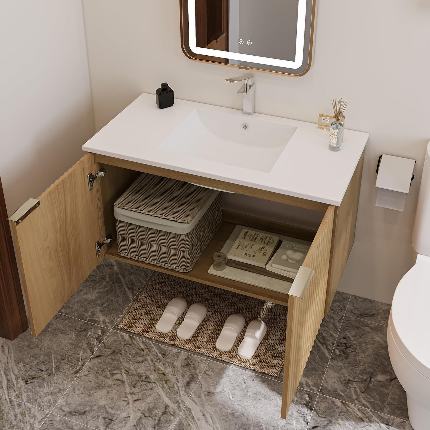 Rak Kabinet Kamar Mandi Modern - Home Bathroom Door ulasan dan harga