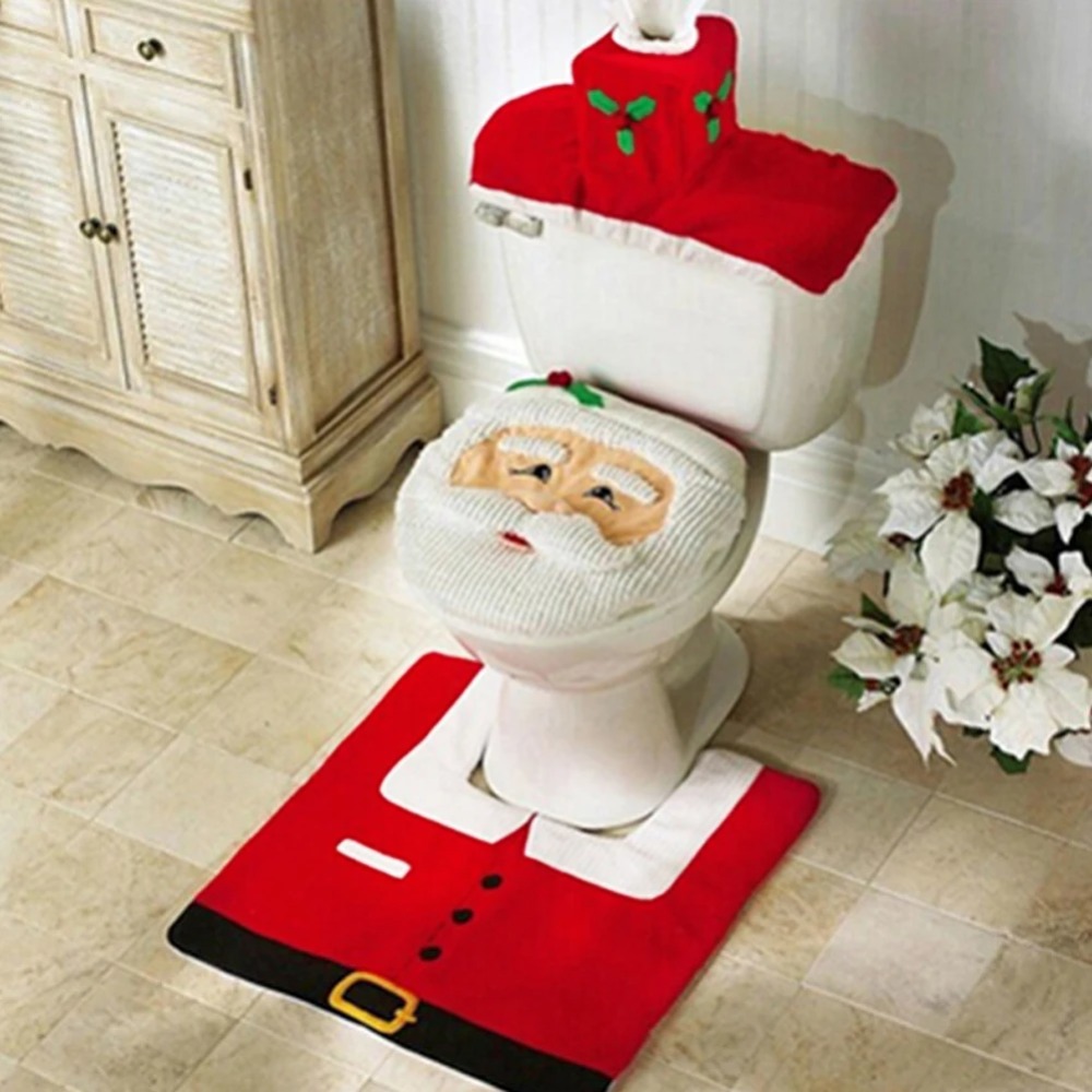 Penutup Dudukan Toilet Natal y - Home Bathroom Mats ulasan dan harga