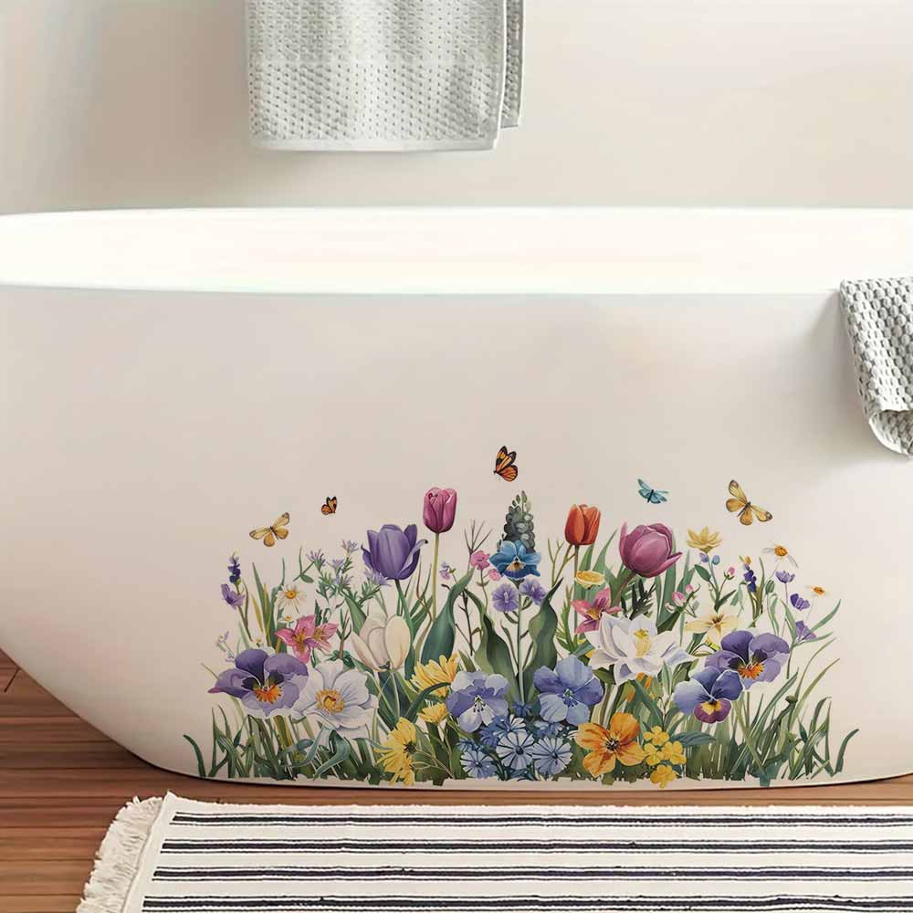 Stiker Jendela Kupu-kupu Tulip - Home Bathroom Tiles ulasan dan harga