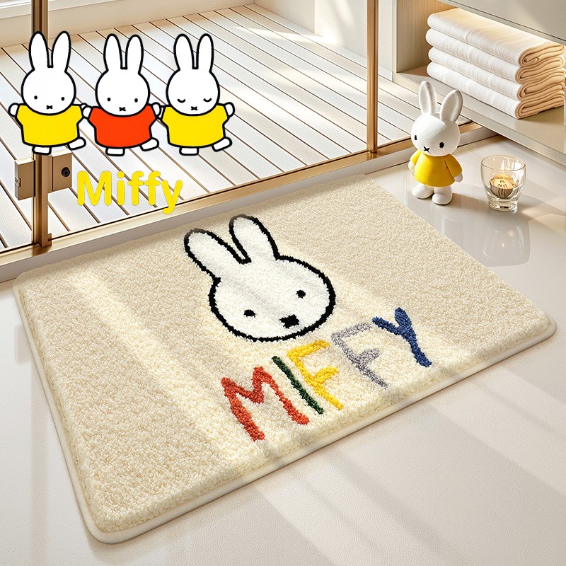 Kawaii Miffy Keset Lantai Kart - Home Goods Bathroom Mats ulasan dan harga