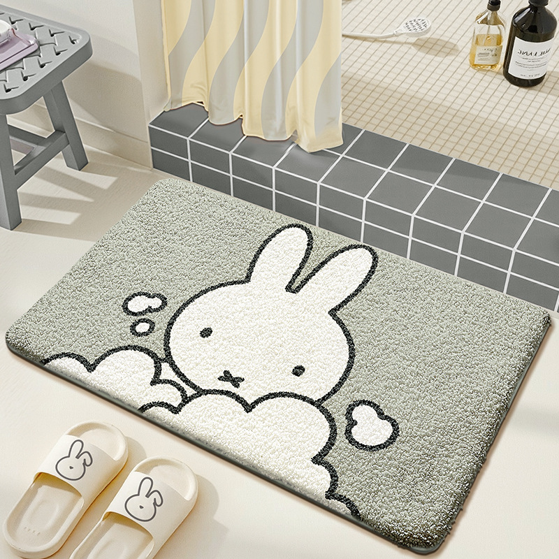 Kawaii Miffy Keset Lantai Kart - Home Goods Bathroom Mats ulasan dan harga