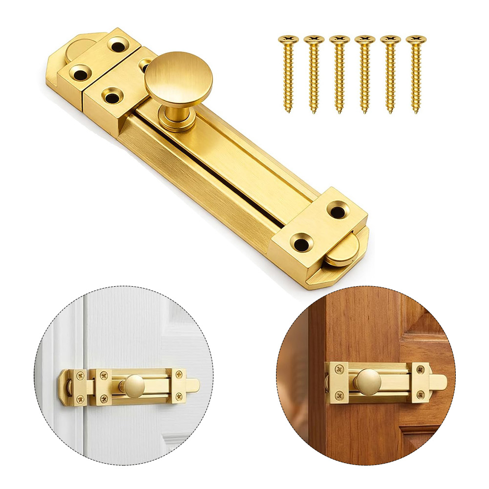 Kunci Pintu Geser Kuningan Pad - Home Bathroom Door ulasan dan harga