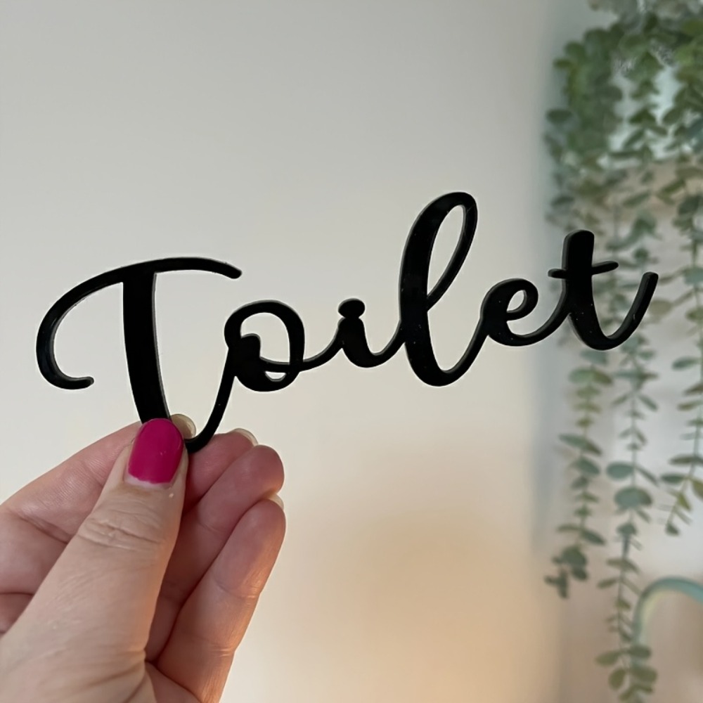 CIFBUY Tanda Huruf Plastik Mod - Home Bathroom Door ulasan dan harga