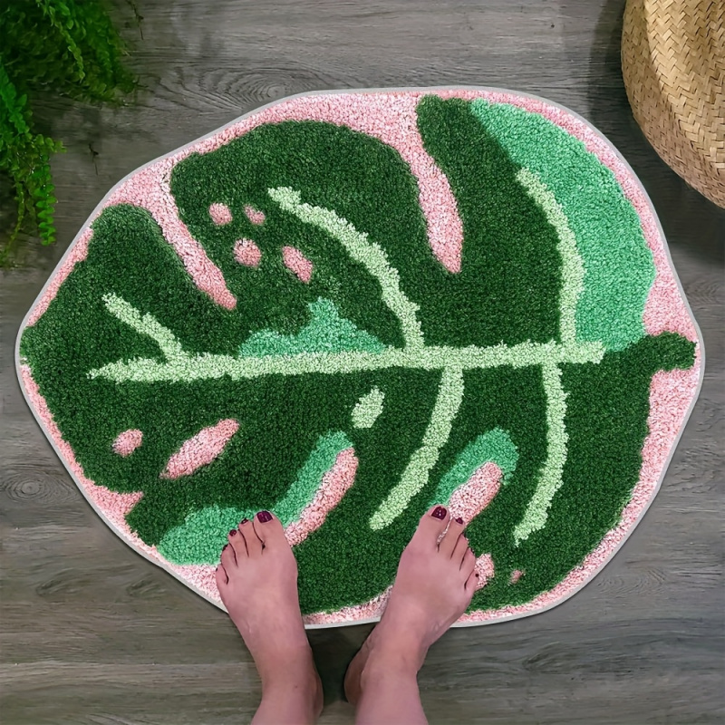 VIKAMA Karpet Mewah Daun Tropi - Zara Home Bathroom Mat ulasan dan harga
