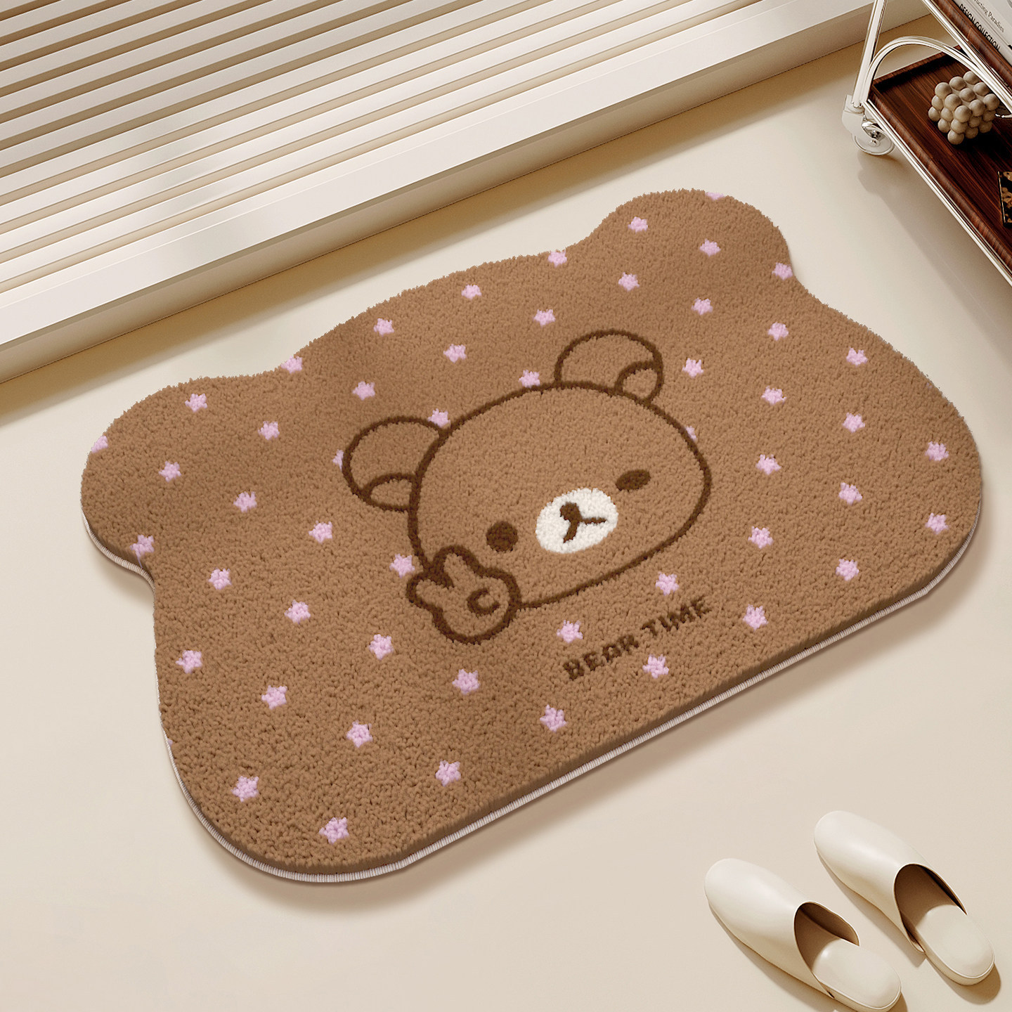 Karpet Lantai Beruang Rilakkum - Non Slip Bath Mat ulasan dan harga
